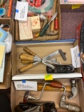 3 flats tools , Stanley #3 plane, miller?s falls brace , carpenter hammer