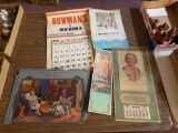 1930s to '50s local advertising calendars, Cleveland, New Philly, Medina