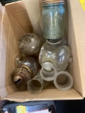1 box oil lamps and parts
