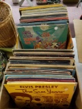2 boxes of vintage record albums