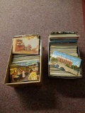 2 boxes of vintage postcards