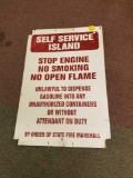 Metal self service sign