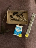 Scissors and miscellaneous items