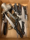 Knives and grinder