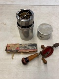 Coleman camping stove and tools