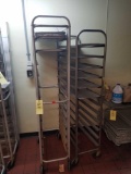 2 fresh meat carts on casters with 12 trays total
