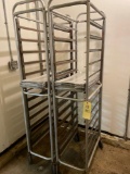 2 stainless steel rolling meat rack
