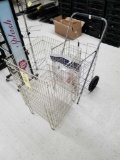 Wire product bin and grocery cart