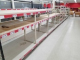 68 linear foot of commercial industrial shelving with bases