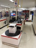 Cashier station check out isle and bagging unit, Datalalogic scale/scanner