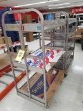 Pair of metal product carts on casters