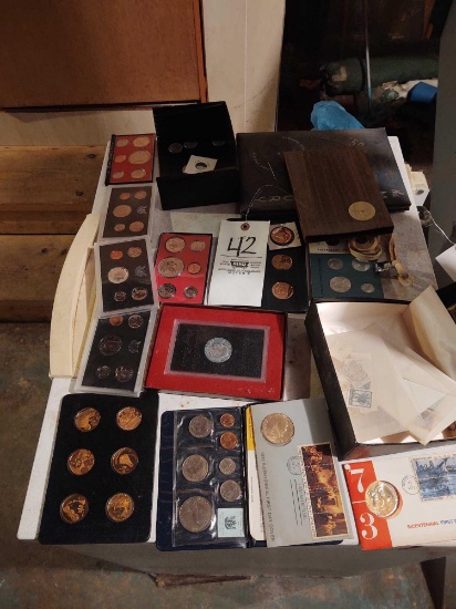 Assorted proof sets and coins