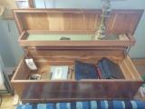 Cavalier cedar chest & Contents including assorted stamp collecting books, most are empty