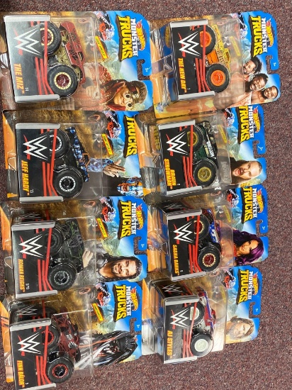 8 wrestling monster trucks Hot Wheels