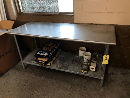 6' stainless steel table
