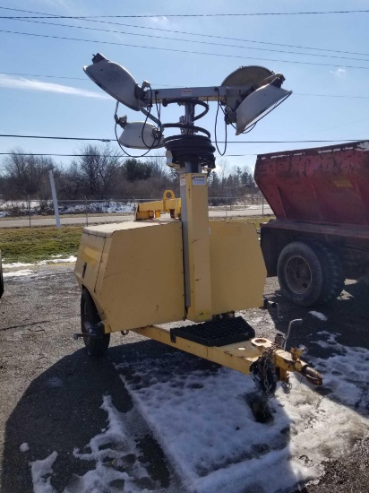 Allmand 8500 generator light tower, CAT diesel, 1387 hrs, ready to go to work