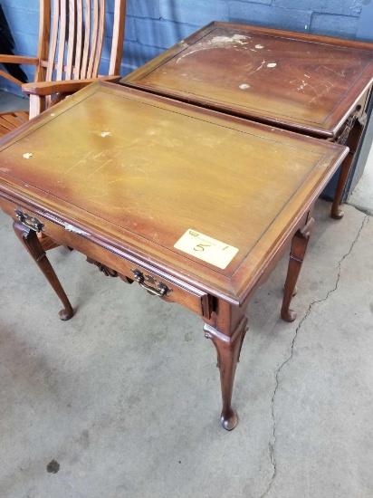 2 Queen Anne end tables