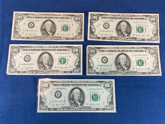 1977 $100 US Federal Reserve Notes