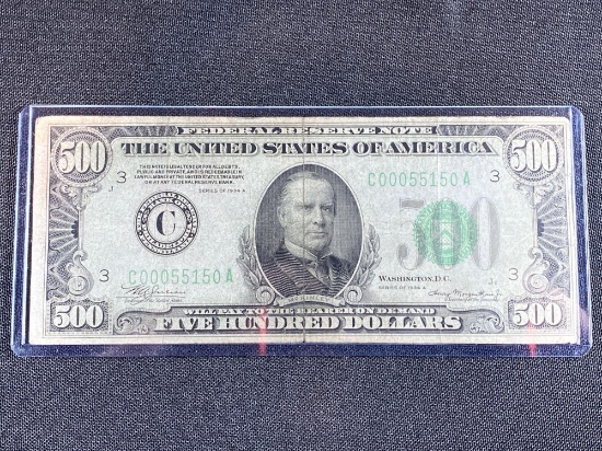 1934 $500 US Federal Reserve Note