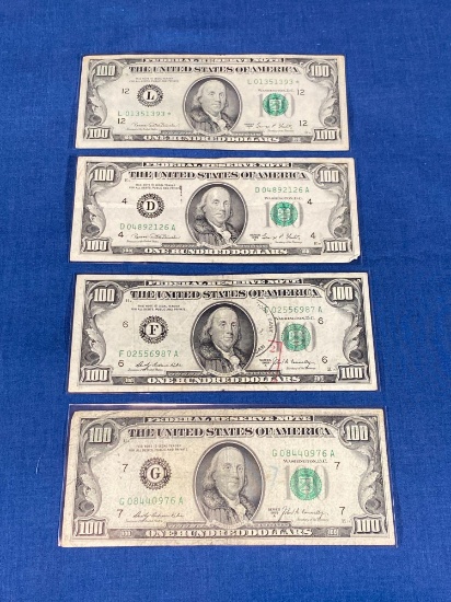 1969 $100 US Federal Reserve Notes