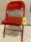 Bob Knight (former Indiana University coach) signed folding metal chair. JSA COA #WP631544.