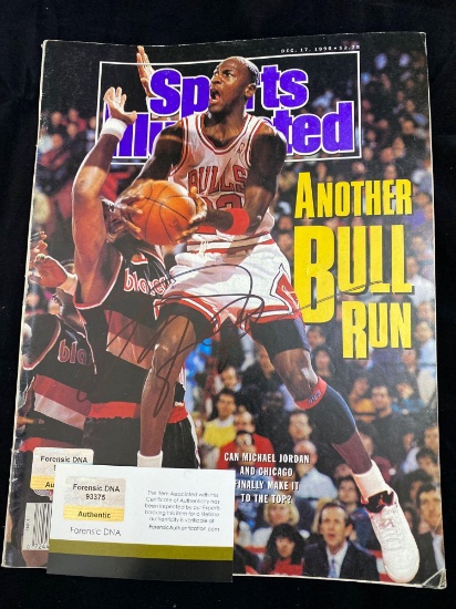 Michael Jordan signed 12/17/90 Sports Illustrated. Forensic DNA COA #93375.