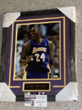 Kobe Bryant signed framed photo, 18 x 22 frame. Autograph Certification Expert COA #A 60168.