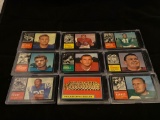 9 Topps football cards Perry, Phila. Team, Barnes, Riechow, Randle, Schrader, Nelson, Stacy, Norton