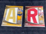 (2) 2009 Upper Deck Icons cards (Dickerson & Craig uniform patches).