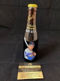Ted Williams signed root beer bottle, unopened, VS COA #A15520.