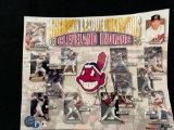 Kenny Lofton signed 8 x 10 Indians 1995 AL Champs photo. InPersonAuthentics COA #103925.