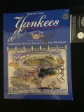 1996 Yankees inaugural season spring training program w/ autographs. InPersonAuthentics COA #234583.