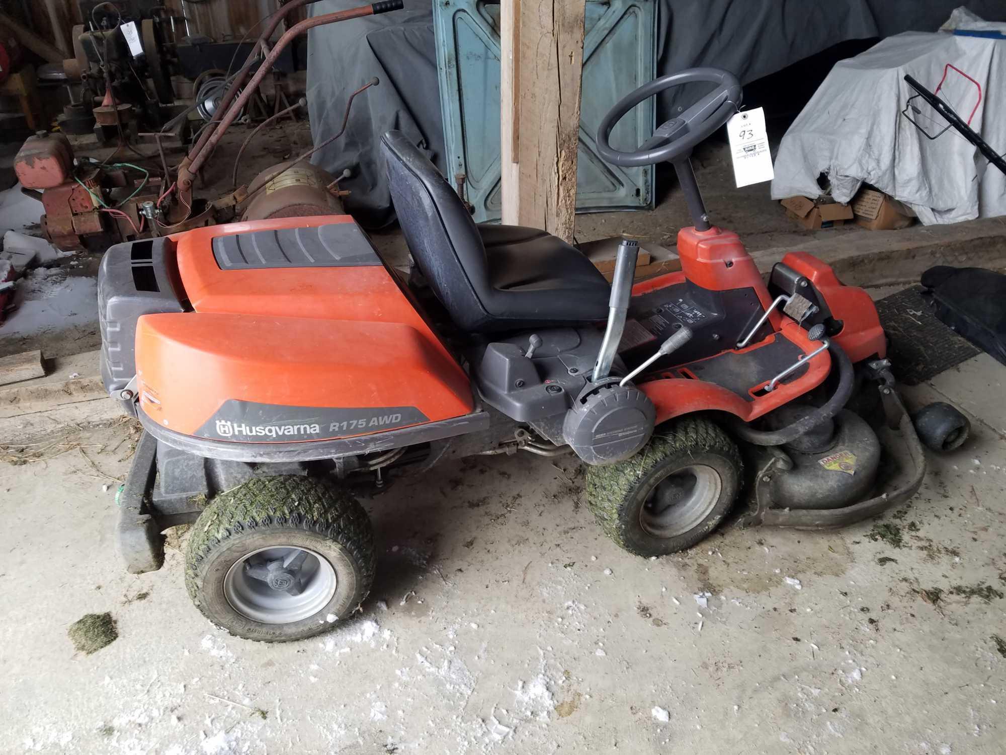 Husqvarna R175AWD mower hydrostatic gas 17.5 Proxibid