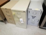 3 file cabinets, 2 drawer
