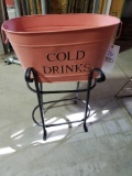 Cold drinks tub on stand