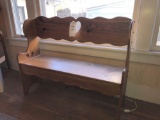 Wooden heart bench