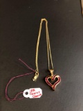 10k gold necklace w/ heart charm