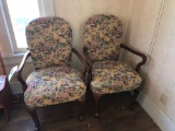 (2) flower chairs