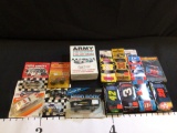 Assorted Die Cast Cars & Racing Cards