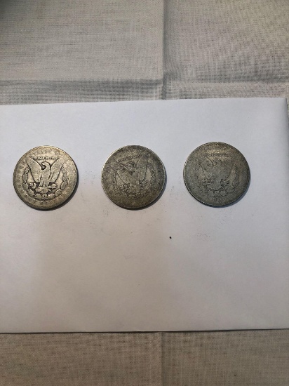 3 Liberty silver dollars