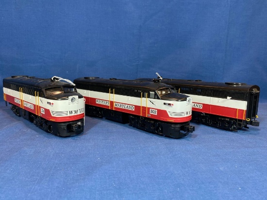 Williams Western Maryland FA-1 powered & dummy, FB-1 dummy 3pc set