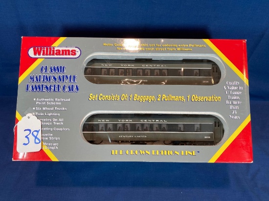 Williams classic Madison style passenger car 4 car set NYC RR