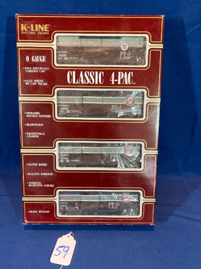 K-Line Pennsylvania 4 box car set
