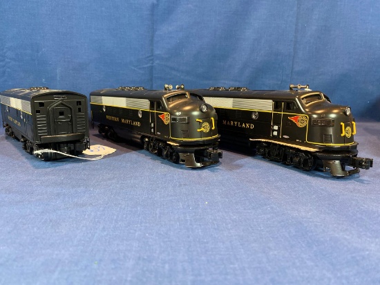 Williams Western Maryland powered & dummy & B unit 3 pc set