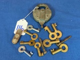Railroad lock and keys
