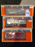(3) Lionel rail cars
