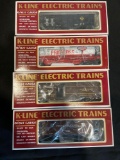 (4) K-Line Electric Train Cars O/O27 Gauge