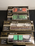 (4) K-Line Freight Cars, 0/027 Scale