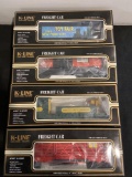 (4) K-Line Freight Cars, 0/0-27 Scale