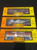 (3) Rail king O and O-27 scale freight cars